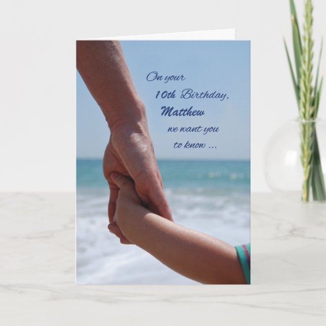 Carte Nom et âge personnalisés Matthew Enfant Anniversai (Devant)
