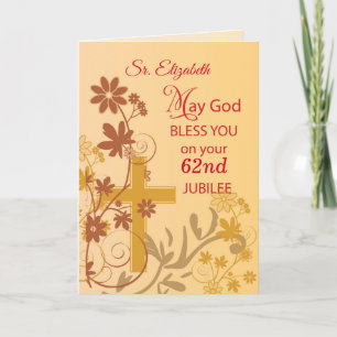 Carte Nom et année personnalisés, 62e anniversaire de ju