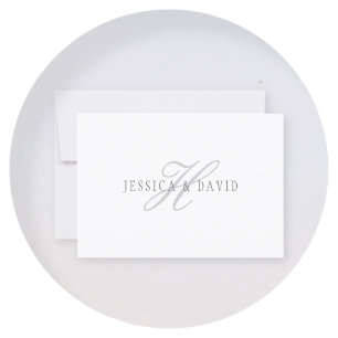 Carte Nom et nom de famille des couples Monogramme