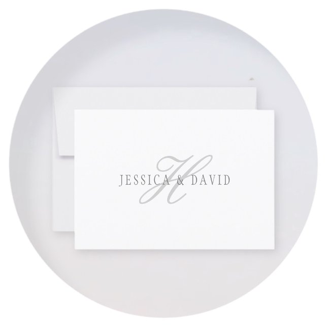 Carte Nom et nom de famille des couples Monogramme (Créateur téléchargé)