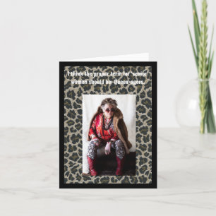 Carte Nom humoristique pour femmes âgées