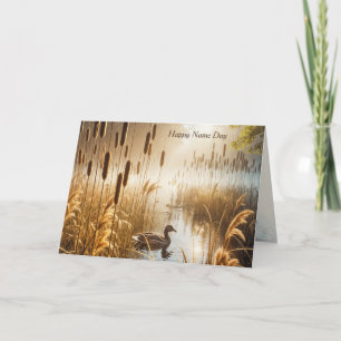 Carte Nom Jour Canard dans Misty Pond
