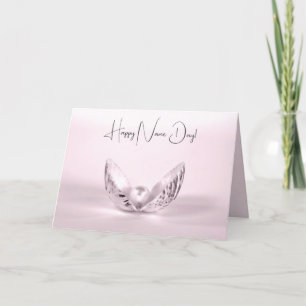 Carte Nom Perle de jour en coquillage