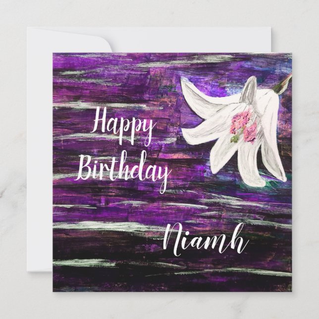 Carte Nom personnalisé Anniversaire (Devant)