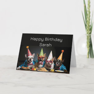 Carte Nom personnalisé d'anniversaire pour nous tous