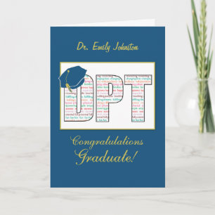 Carte Nom personnalisé Docteur en thérapie physique Grad