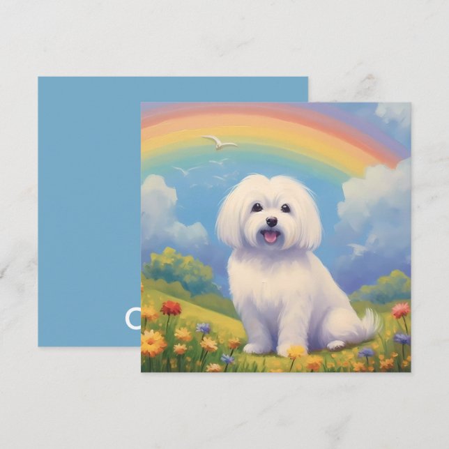 Carte Nom personnalisé du chien du mémorial du pont arc- (Devant / Derrière)