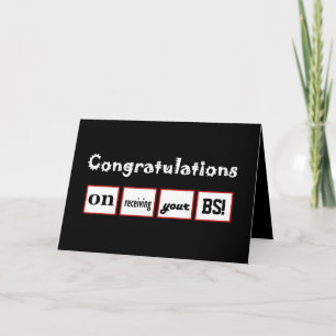 Carte NOM PERSONNALISÉ Félicitations - Bachelor's Degree