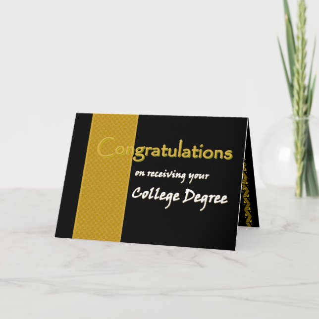 Carte NOM PERSONNALISÉ Félicitations - Diplômé du Collèg (Devant)