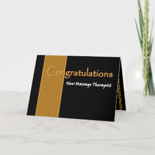 Carte NOM PERSONNALISÉ Félicitations - Massage Therapist