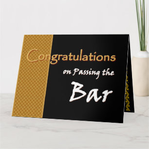 Carte NOM PERSONNALISÉ Félicitations Passing Bar Exam A0