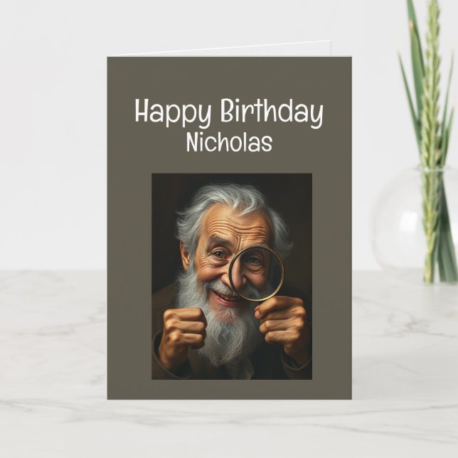 Carte Nom personnalisé Funny Anniversaire Pas besoin de  (Devant)