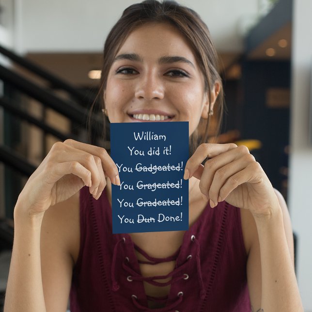 Carte Nom personnalisé Funny Graduation Félicitations (Personalized Name Funny Graduation Congratulations Card)