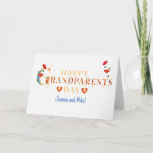 Carte Nom personnalisé Grand-parents Jour avec les Poppi