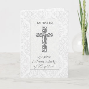 Carte Nom personnalisé Huitième anniversaire Baptême Bén