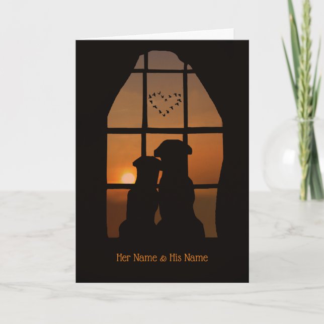 Carte Nom Personnalisé I Lote You Cute Dogs Card (Devant)