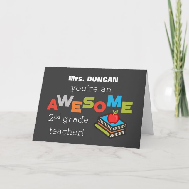 Carte Nom personnalisé Jour d'appréciation de l'enseigna (Devant)
