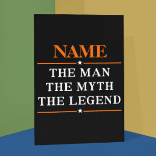 Carte Nom Personnalisé L'Homme Le Mythe La Légende