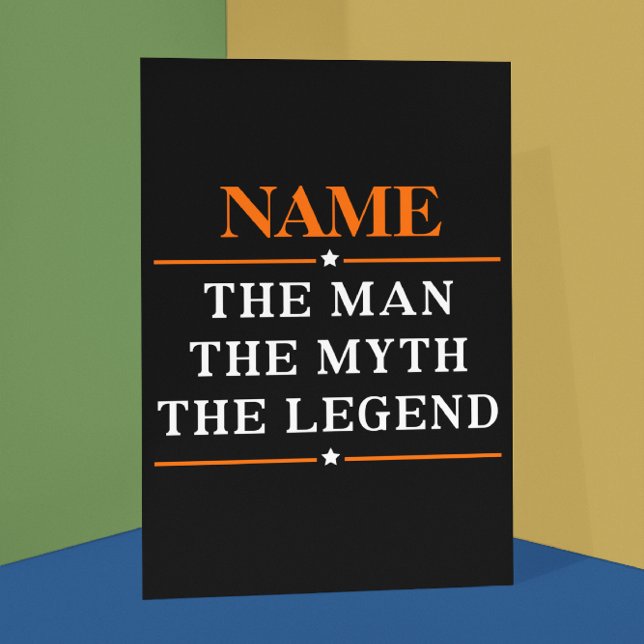 Carte Nom Personnalisé L'Homme Le Mythe La Légende (Créateur téléchargé)