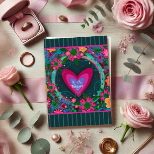 Carte Nom personnalisé Mariage Moderne Cardiologie