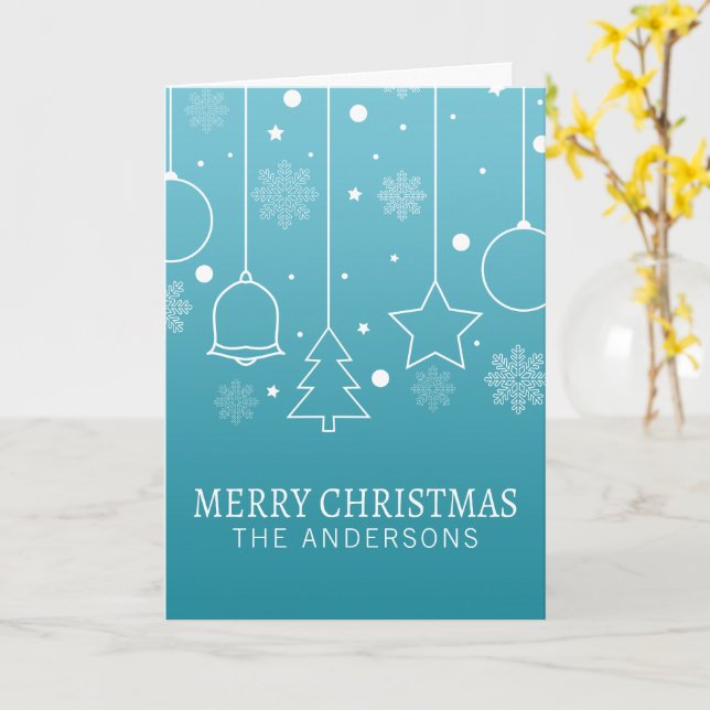 Carte Nom personnalisé personnalisé personnalisé Noël |  (Fleur jaune)