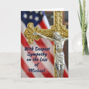 Carte Nom personnalisé, Sympathie Religieux Chrétien Mil