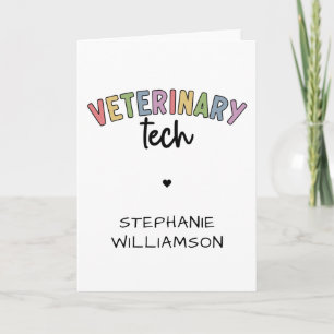 Carte Nom personnalisé Vétérinaire   Technicien d'vétéri