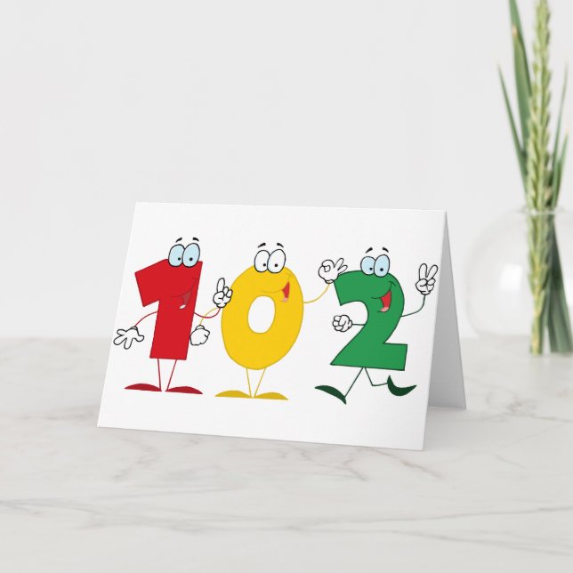Carte Nombre heureux 102 (Devant)