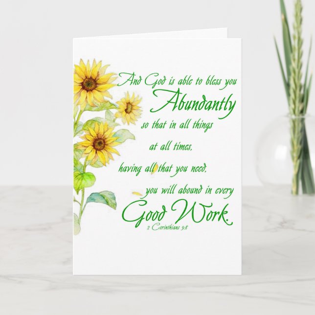 Carte Nombreuses bénédictions (Devant)