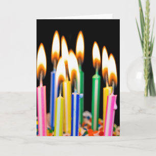 Carte Nombreuses bougies d'anniversaire