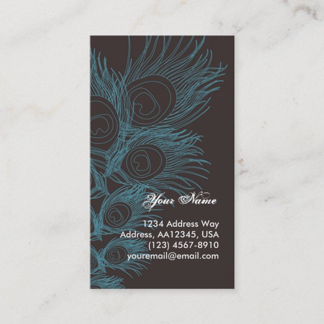 Carte nominative de plume (Devant)