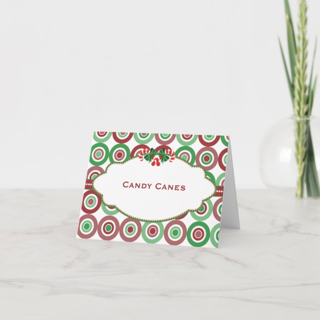 Carte nominative de sucrerie de buffet de sucrerie (Devant)