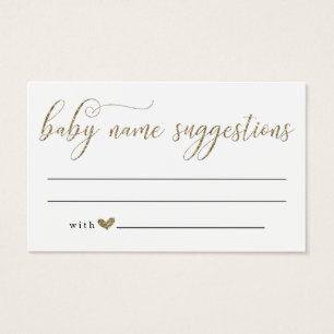 Carte nommée de suggestions de bébé pour le bab