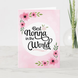 Carte Nonna Birthday - Best Nonna in the World avec Flow