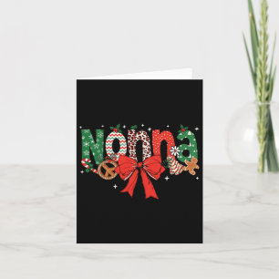 Carte Nonna Coquette Bow Noël Joyeux Noël Joyeux Noël Ma
