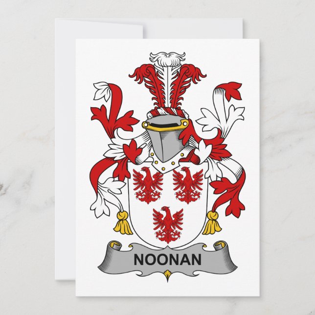 Carte Noonan Family Crest (Devant)