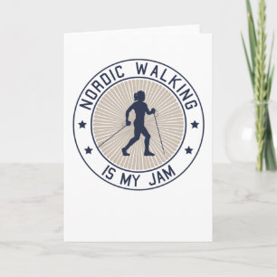 Carte Nordic Walking Walker Femme Avec Bâtons Cadeau