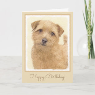 Carte Norfolk Terrier Painting - Art original du chien