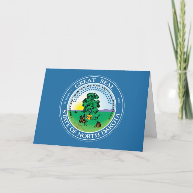 Carte North Dakotan Seal, Seal of North Dakota (Devant)
