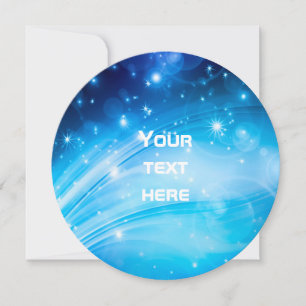 Carte Northern Light Stars blue + votre texte et vos idé