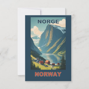 Carte Norvège de texte personnalisé