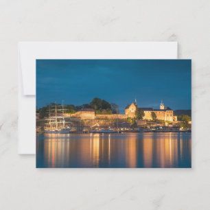 Carte Norvège Oslo Akershus Forteresse Card