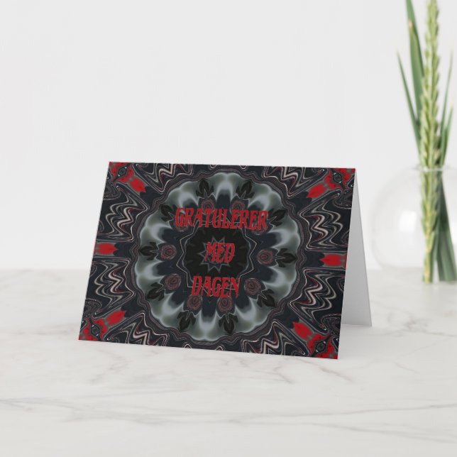 Carte norvégienne de joyeux anniversaire (Devant)