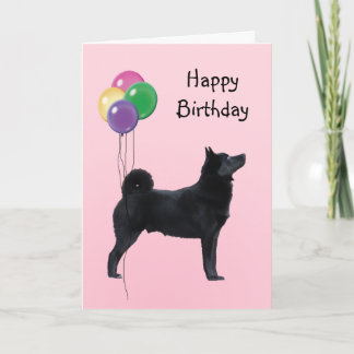 Carte Norwegian Buhund, Ballons d'anniversaire