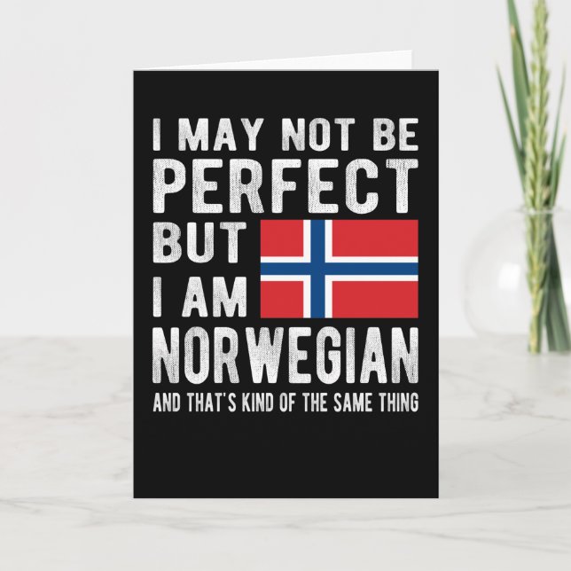 Carte Norwegian Flag Norway Heritage Norwegian Roots (Devant)