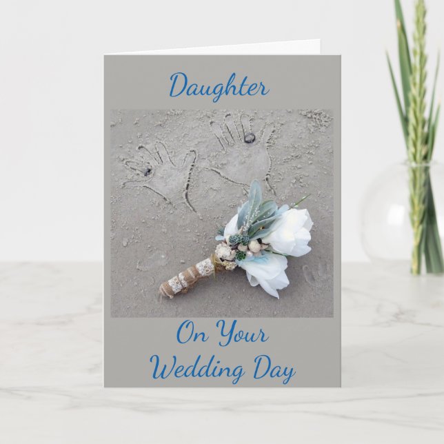 CARTE NOS **SOUHAITS POUR VOTRE MARIAGE** FILLE (Devant)