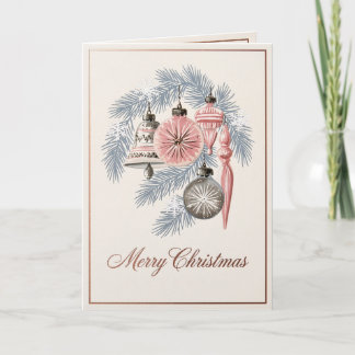 Carte Nostalgie Pastel : Ornements de Verre de Milieu de
