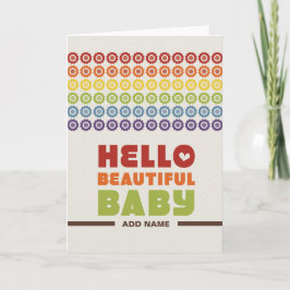 Carte Not Straight Design - Hello Beautiful Baby card