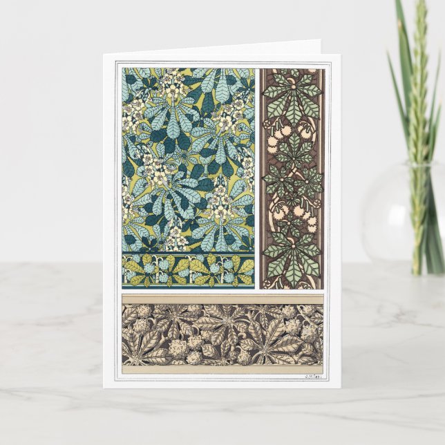 Carte Nota Art Nouveau Design Blair (Devant)