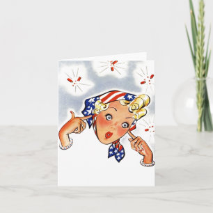 Carte Nota Vierge Vintage Rétro